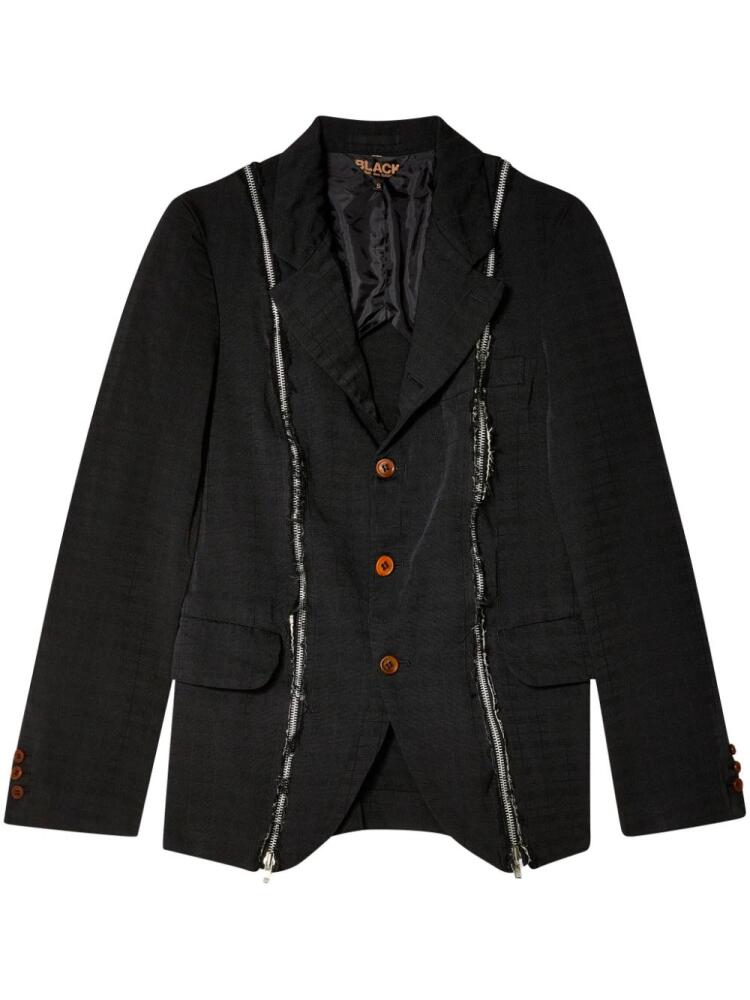 Black Comme Des Garçons zip-detailing blazer Cover