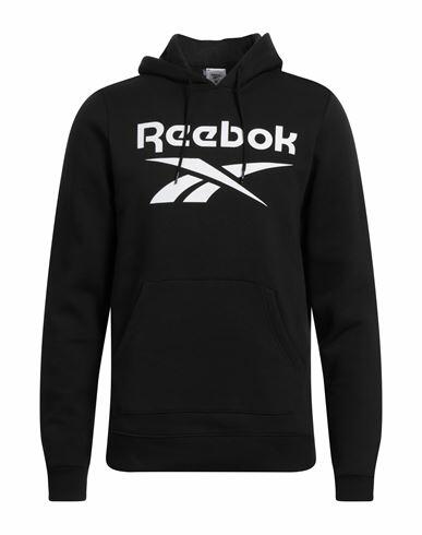 Reebok Man Sweatshirt Black Cotton, Polyester, Elastane Cover