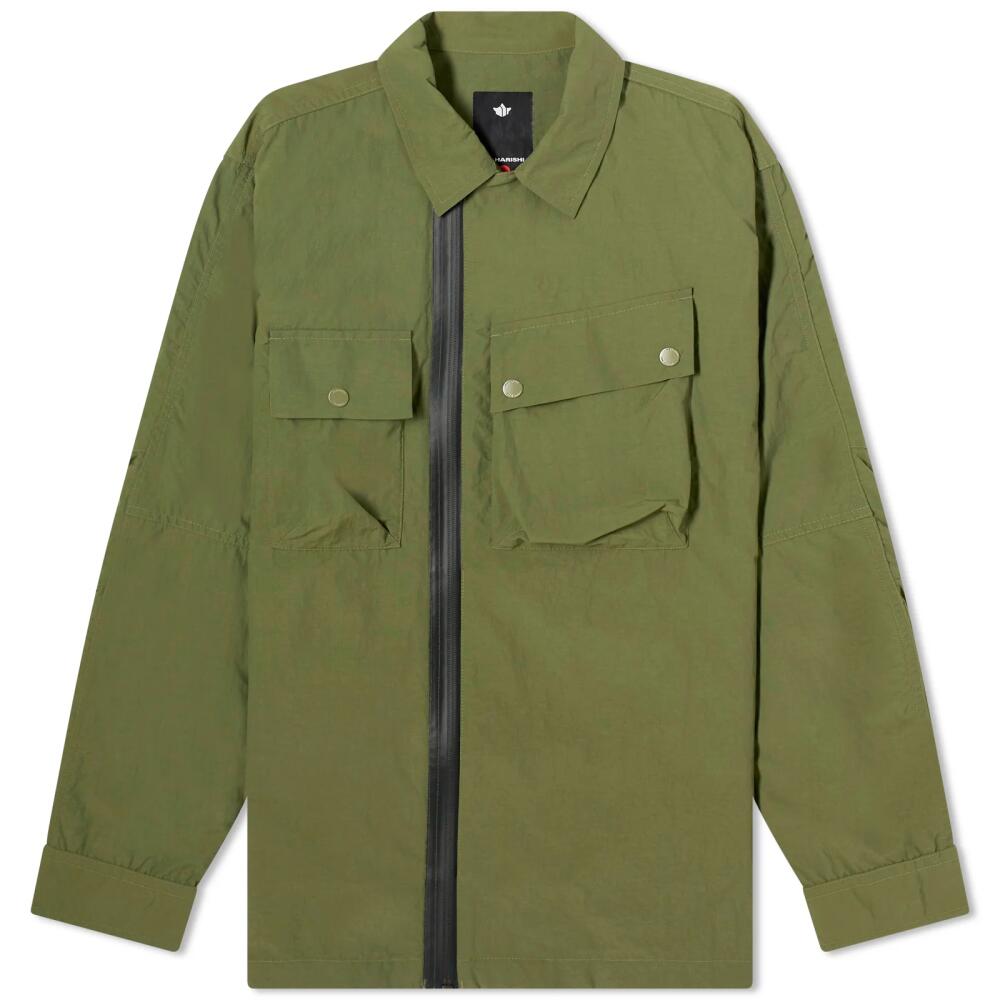 Maharishi Men's Veg Dyed Tech Cargo Over Shirt in Olive Cover