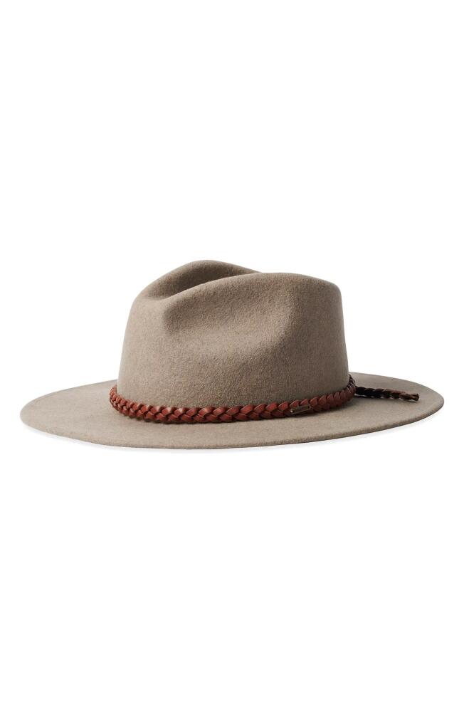 Brixton Messer Western Fedora in Heather Natural Cover