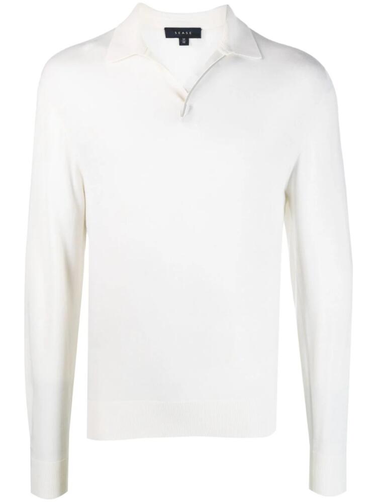 Sease Lasca merino polo shirt - White Cover