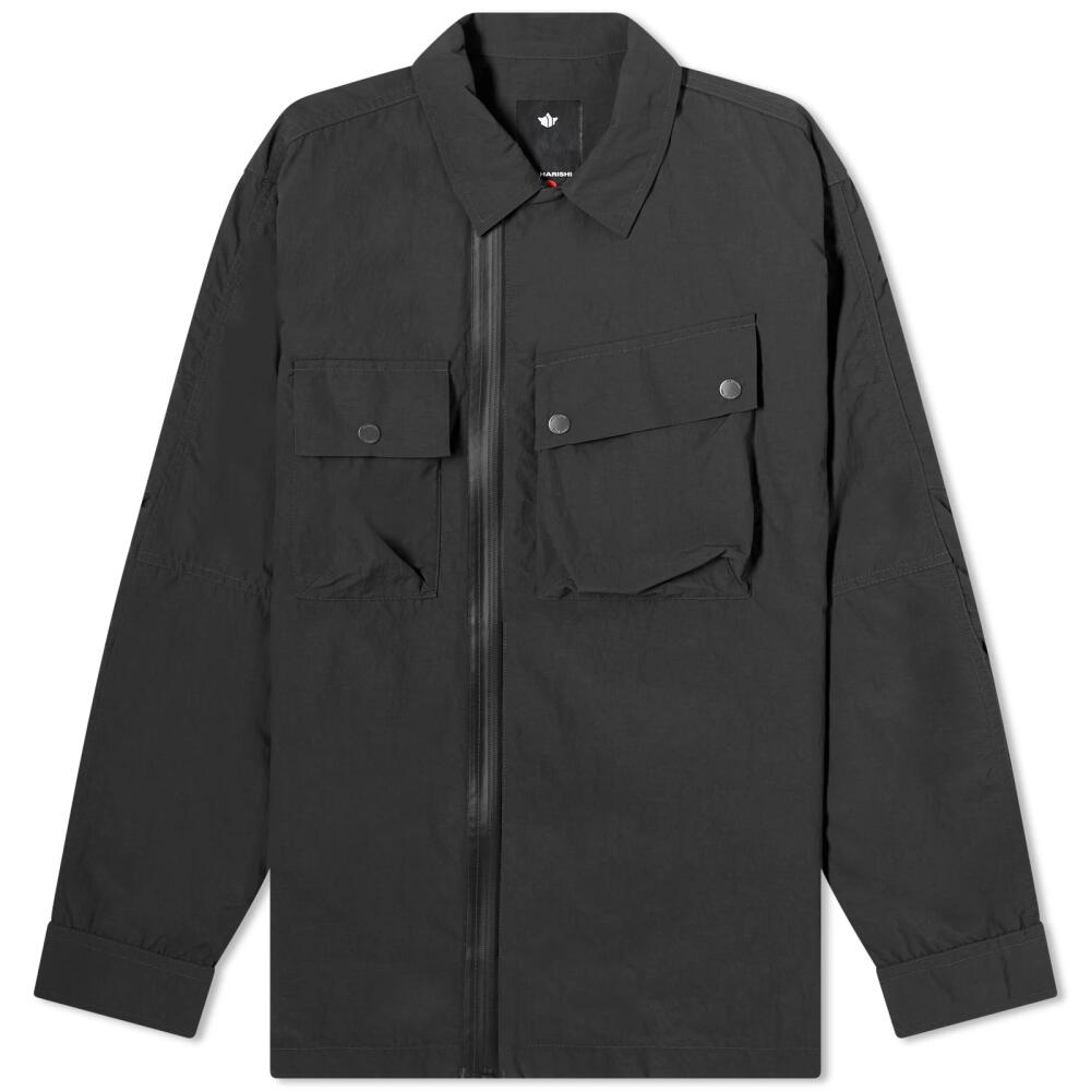 Maharishi Men's Veg Dyed Tech Cargo Over Shirt in Black Cover