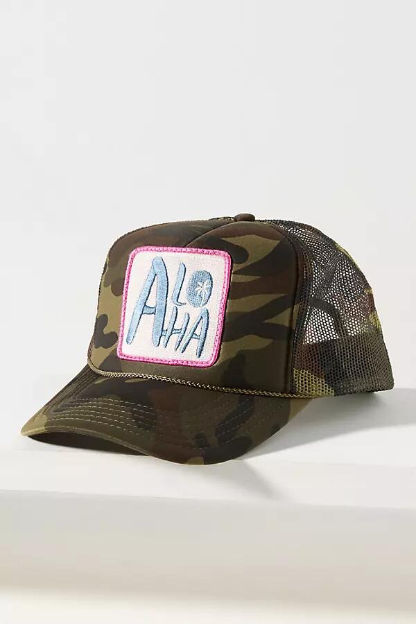 Friday Feelin Aloha Camo Trucker Hat Cover