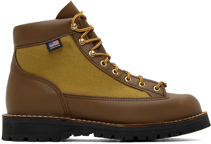 Danner Khaki & Brown Danner Light Boots Cover