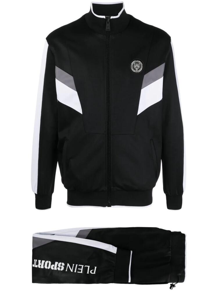 Plein Sport logo-patch tracksuit set - Black Cover