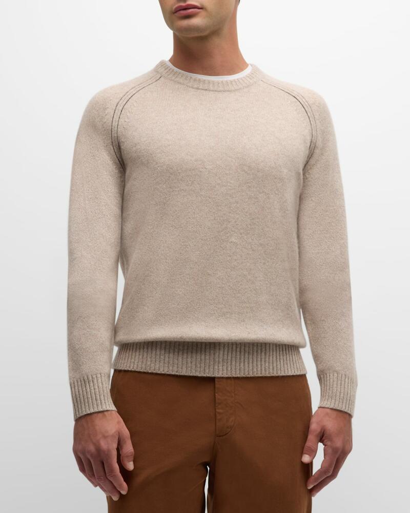 Neiman Marcus Men's Knitted Cashmere Sweater Cover