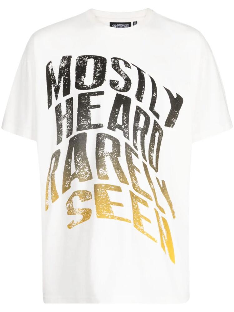 Mostly Heard Rarely Seen Faded Warped cotton T-shirt - White Cover