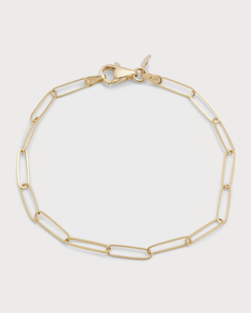 Zoe Lev Jewelry 14k Gold Paper Clip Chain Bracelet Cover