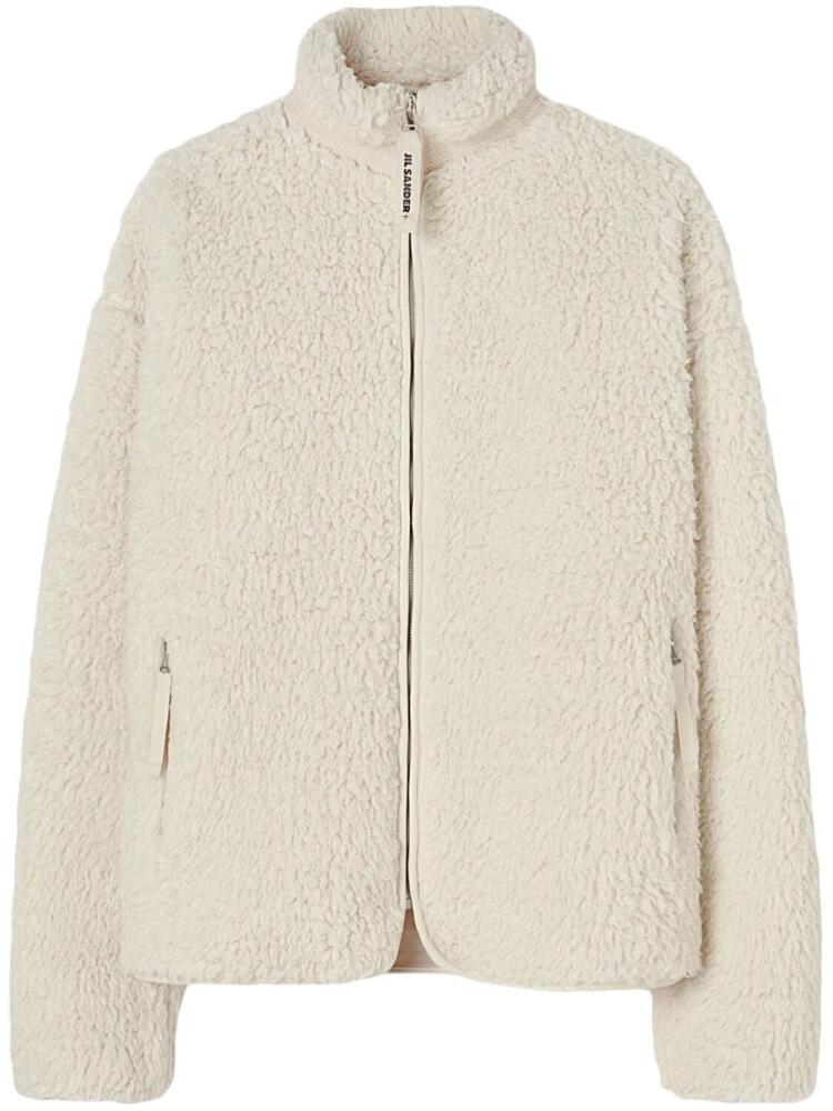 Jil Sander faux-shearling zipped cardigan - Neutrals Cover