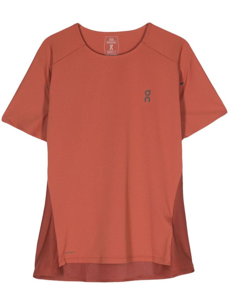 On Running colourblock performance T-shirt - Orange Cover