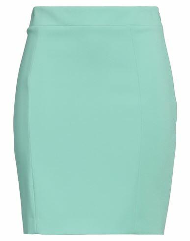 Moschino Woman Mini skirt Light green Acetate, Elastane, Silk, Viscose Cover