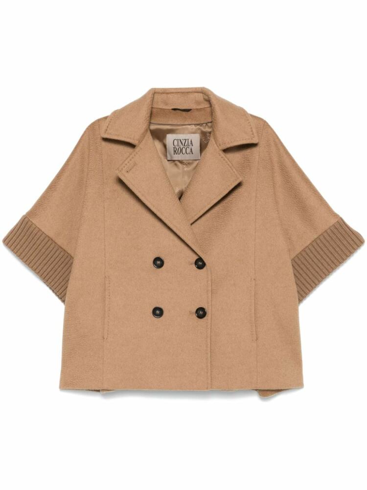 Cinzia Rocca brushed coat - Brown Cover