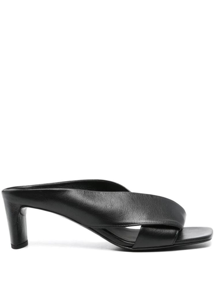 Del Carlo Moor 55mm leather mules - Black Cover