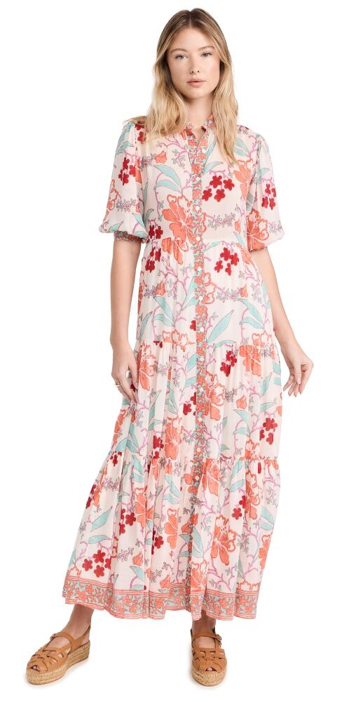 Bell Catlyn Maxi Dress Orange Turq Floral Cover