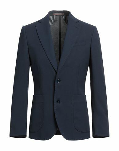 Havana & Co. Man Blazer Navy blue Polyester, Viscose, Elastane Cover