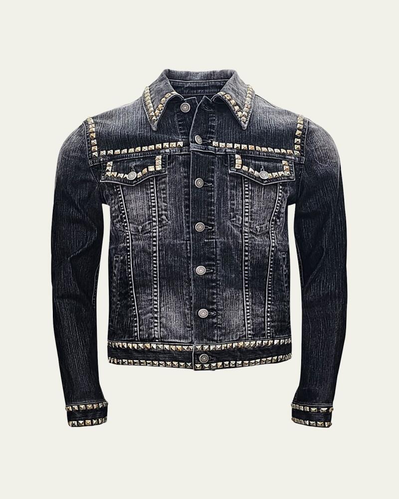 Cout De La Liberte Men's Johnny Heavy Studded Trucker Jacket Cover