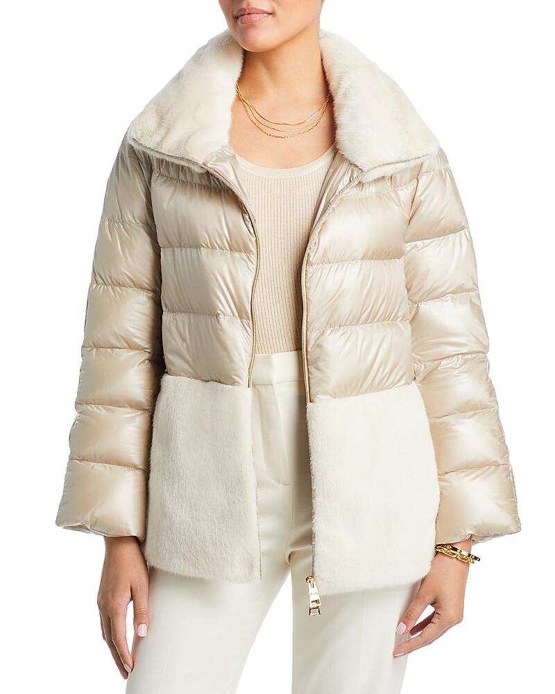 Herno Faux Fur and Down Puffer Jacket Cover