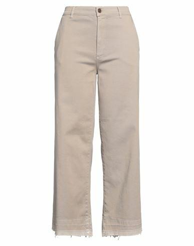 Avantgar Denim By European Culture Woman Pants Sand Cotton, Polyester, Elastane Cover