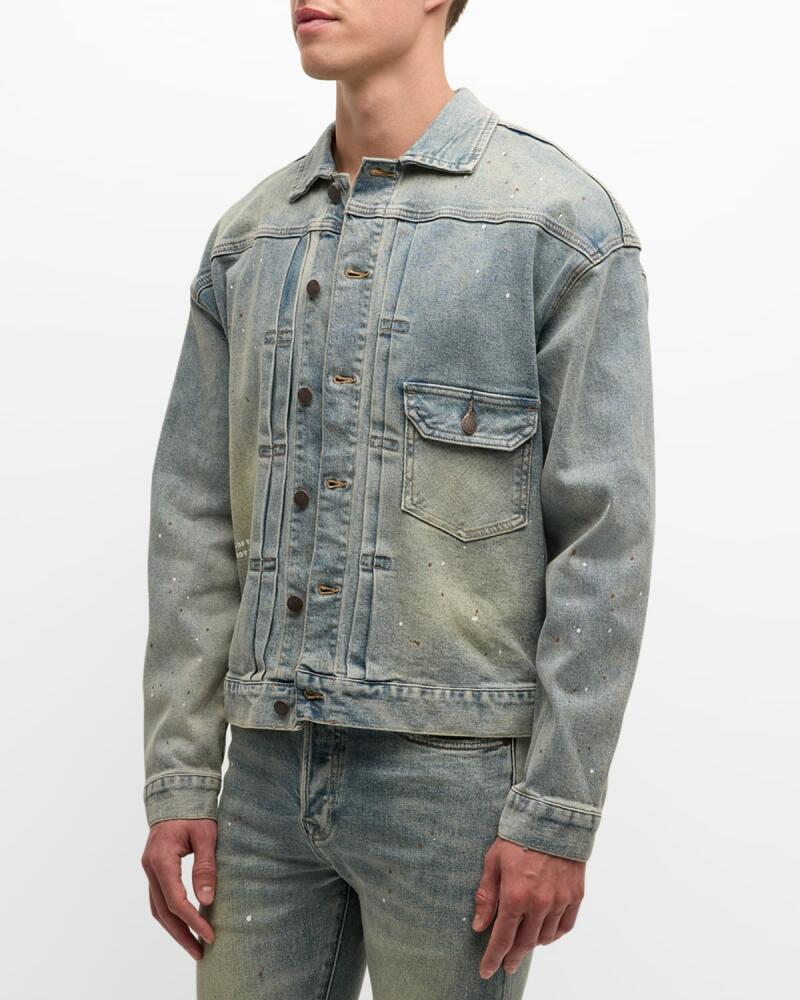 Billionaire Boys Club Men's Dipper Embossed Denim Jacket Cover