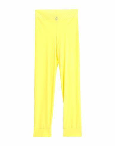 High Woman Leggings Yellow Nylon, Elastane Cover