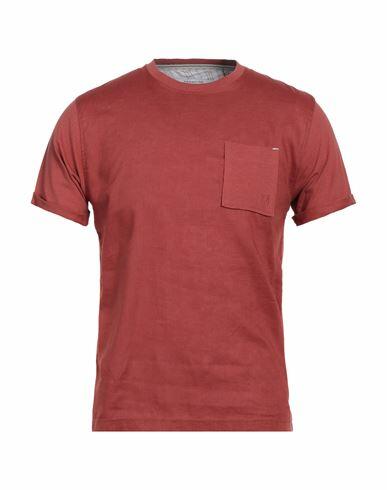 Hamaki-ho Man T-shirt Brick red Cotton, Linen Cover