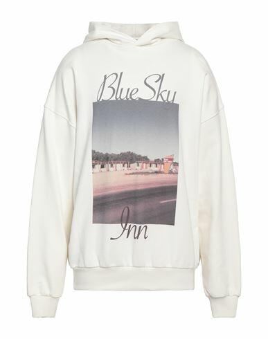 Blue Sky Inn Man Sweatshirt Ivory Cotton, Elastane Cover