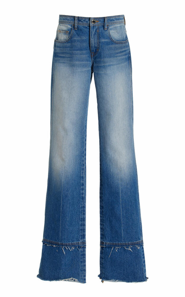 Brandon Maxwell - The Wiley Rigid High-Rise Straight-Leg Jeans - Medium Wash Cover