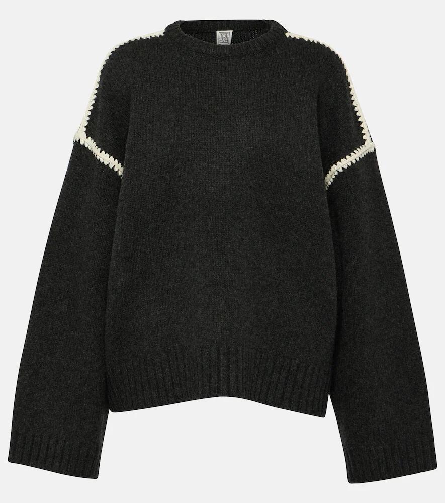 Toteme Embroidered wool and cashmere sweater Cover