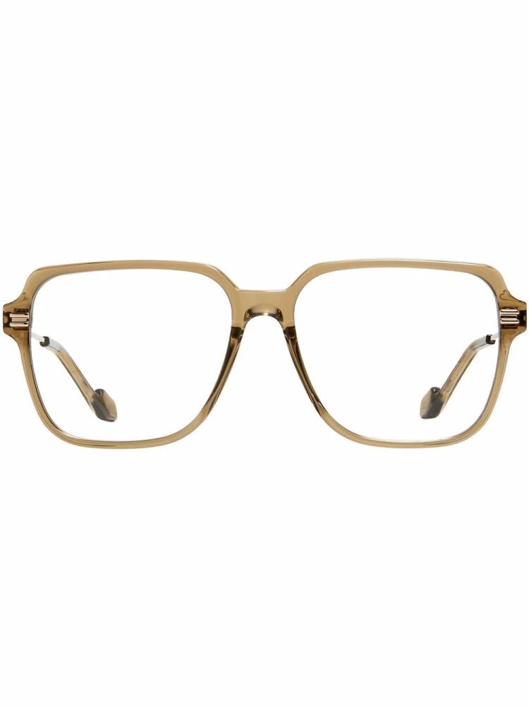 Gentle Monster Jeff KC1 square-frame oversized glasses - Neutrals Cover