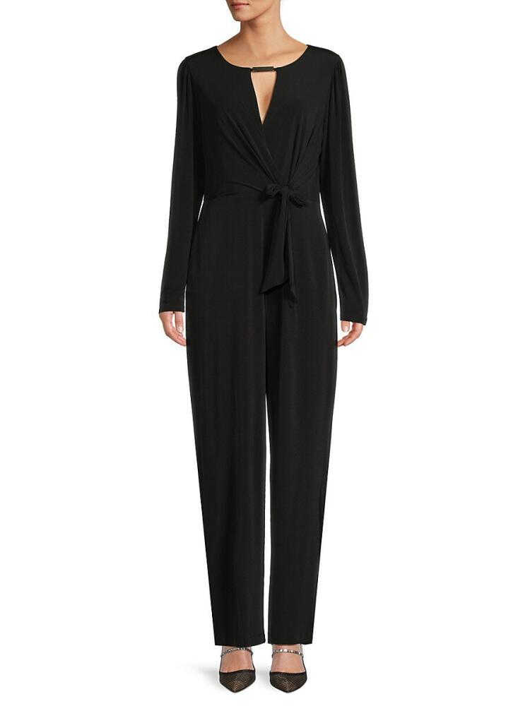 Kensie Women's Cutout Surplice Jumpsuit - Black Cover