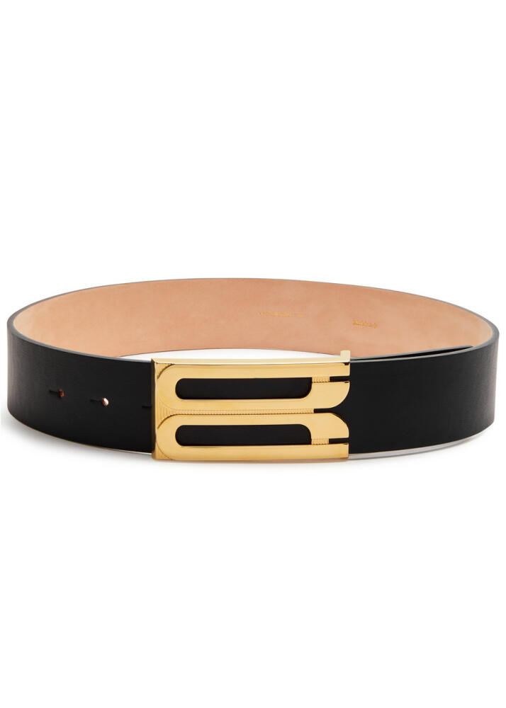 Victoria Beckham Jumbo Frame Leather Belt - Black Cover