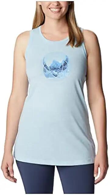 Columbia Bluff Mesa Tank Top (Spring Blue Heather/Mindful Meditation Graphic) Women's Sleeveless Cover