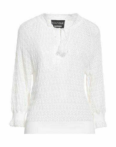 Boutique Moschino Woman Sweater Off white Cotton, Polyamide Cover