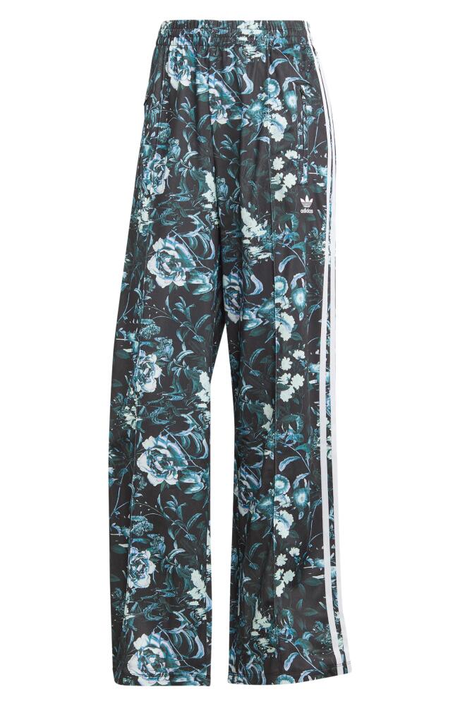 adidas Firebird Floral Track Pants in Black/Multicolor Cover