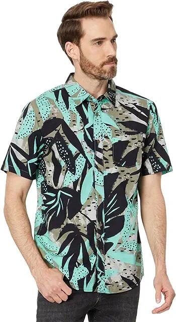 Volcom Waterside Floral (Dusty Aqua) Men's Clothing Cover