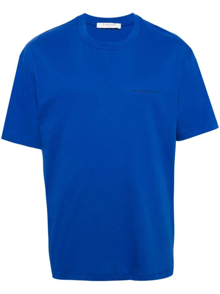 Ih Nom Uh Nit logo-print cotton T-shirt - Blue Cover