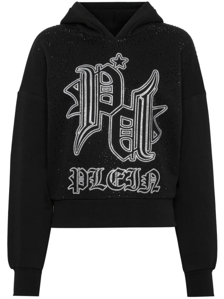 Philipp Plein Gothic Plein rhinestone-embellished hoodie - Black Cover