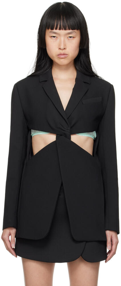 Coperni Black Twisted Blazer Cover