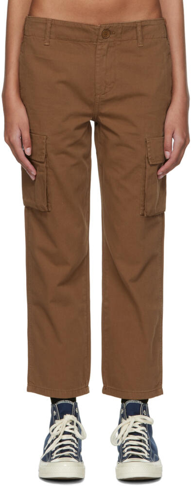 FRAME Tan Cotton Trousers Cover