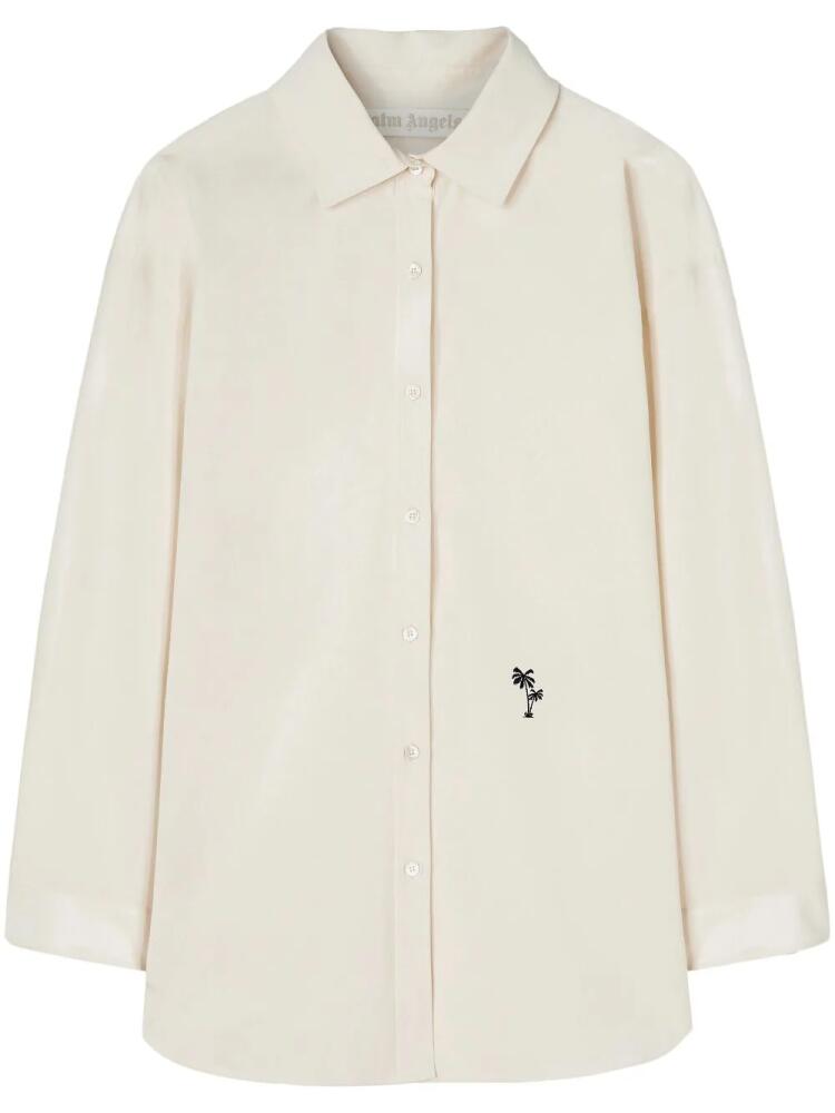 Palm Angels palms-embroidered poplin shirt - Neutrals Cover