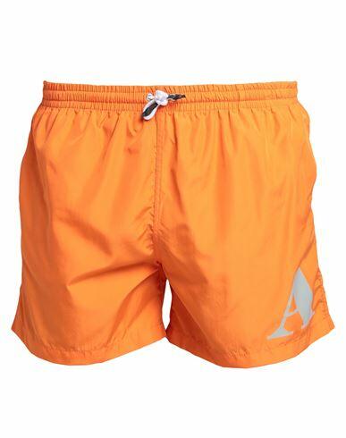 Aquascutum Man Swim trunks Orange Polyester Cover