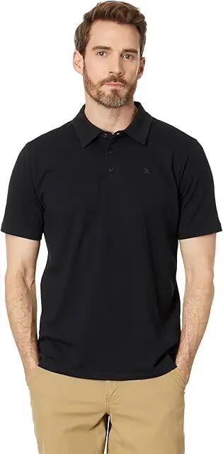 Hurley H2O Dri Ace Slub Short Sleeve Polo (Black) Men's Clothing Cover