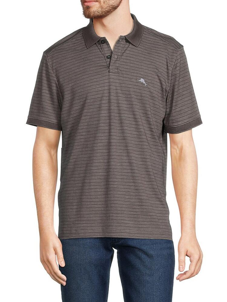 Tommy Bahama Men's Gulf Coast Striped Polo - Coal Cover