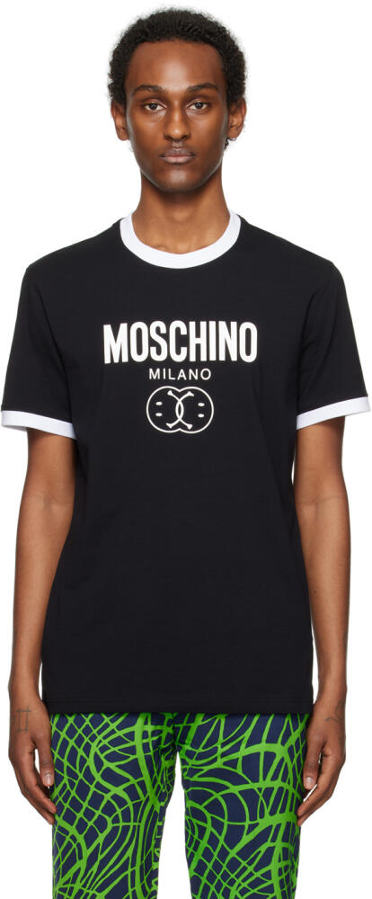 Moschino Black Double Smiley T-Shirt Cover