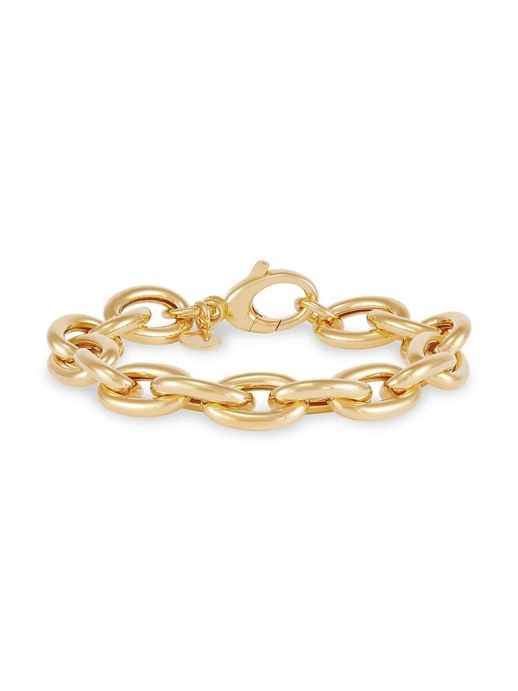 Saks Fifth Avenue Made in Italy Women's 14K Goldplated Sterling Silver Chain Bracelet Cover