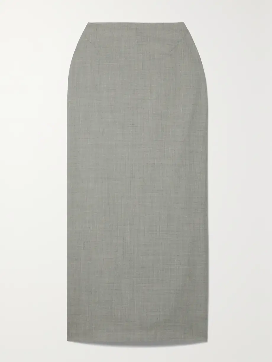 The Row - Berth Wool Maxi Skirt - Gray Cover