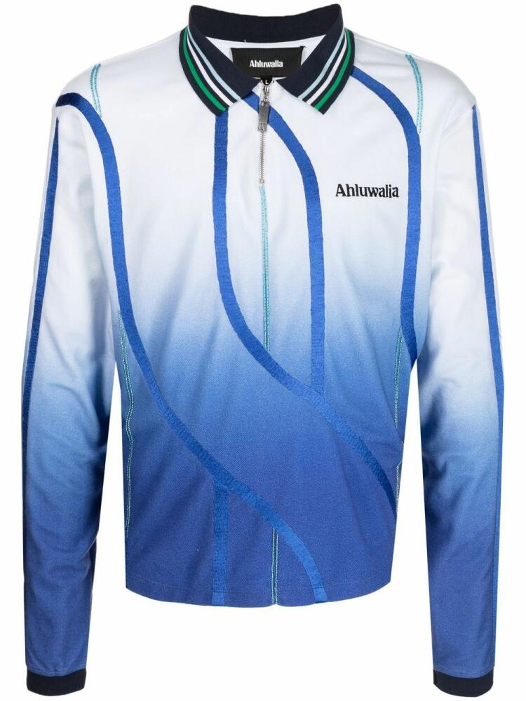 Ahluwalia Expression long-sleeve polo shirt - Blue Cover