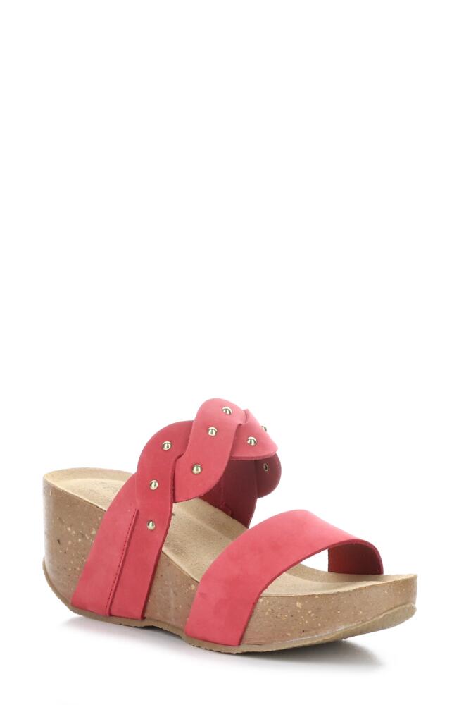 Bos. & Co. Larnio Platform Wedge Sandal in Coral Nubuck Cover