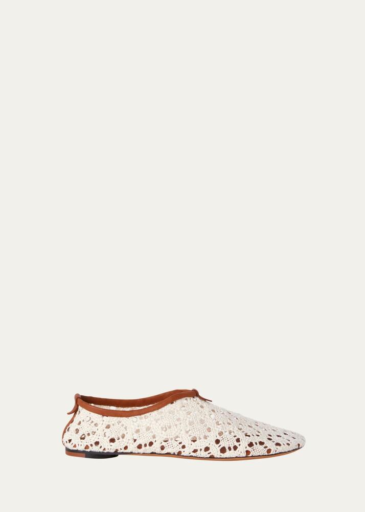 Loro Piana Floaty Macrame Ballerina Flats Cover