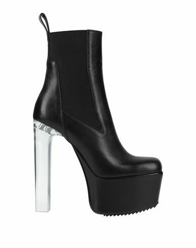 Rick Owens Woman Ankle boots Black Soft Leather Cover